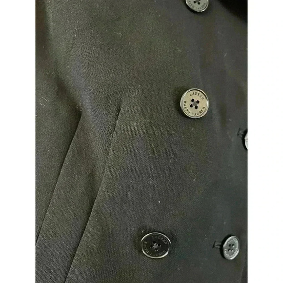 Lauren Ralph Lauren Exclusive Blazer Women's 12 100% Wool Faux Fur Collar - Picture 5 of 5